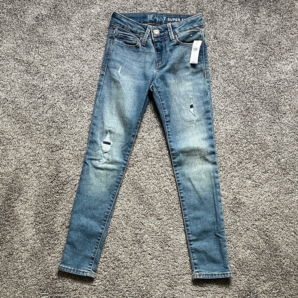 Girl’s Blue Distressed Jeans
